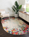 Chromatic Oasis Collection Area Rug -  Blush Oval Multi  lifestyle 23