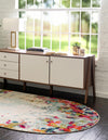 Chromatic Oasis Collection Area Rug -  Blush Oval Multi  lifestyle 29