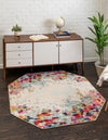 Chromatic Oasis Collection Area Rug -  Blush Octagon Multi  lifestyle 24