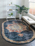 Eden Oasis Collection Area Rug -  Tranquility (Dark Blue)