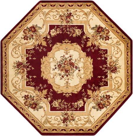 Versailles Elegance Collection Area Rug -  Louveciennes (Red)