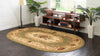 Versailles Elegance Collection Area Rug -  Louveciennes (Green) Oval Green  lifestyle 32