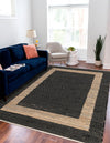 Osian Looms Collection Area Rug - Durham Rectangle Black  lifestyle 4