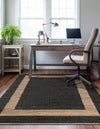 Osian Looms Collection Area Rug - Durham Rectangle Black  lifestyle 8