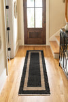 Osian Looms Collection Area Rug - Durham Runner Black  lifestyle 125