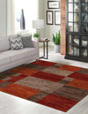 Autumn Meadow Collection Area Rug -  Sycamoreside (Multi) Square Multi  lifestyle 25