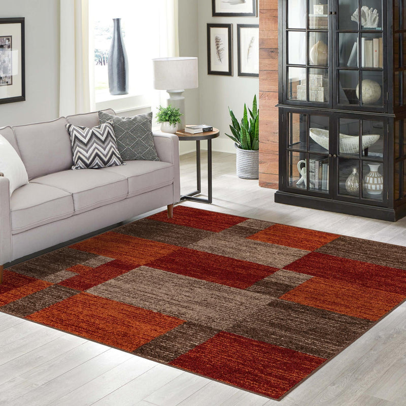 Autumn Meadow Collection Area Rug -  Sycamoreside (Multi) Square Multi  lifestyle 102