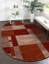 Autumn Meadow Collection Area Rug -  Sycamoreside (Multi) Oval Multi  lifestyle 89