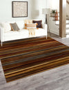 Bistro Lounge Collection Area Rug -  Americano Square Beige  lifestyle 40