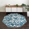 Serenity Sands Collection Area Rug -  Pebblebeach Octagon Blue  lifestyle 51