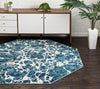 Serenity Sands Collection Area Rug -  Pebblebeach Octagon Blue  lifestyle 57