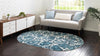 Serenity Sands Collection Area Rug -  Pebblebeach Oval Blue  lifestyle 58