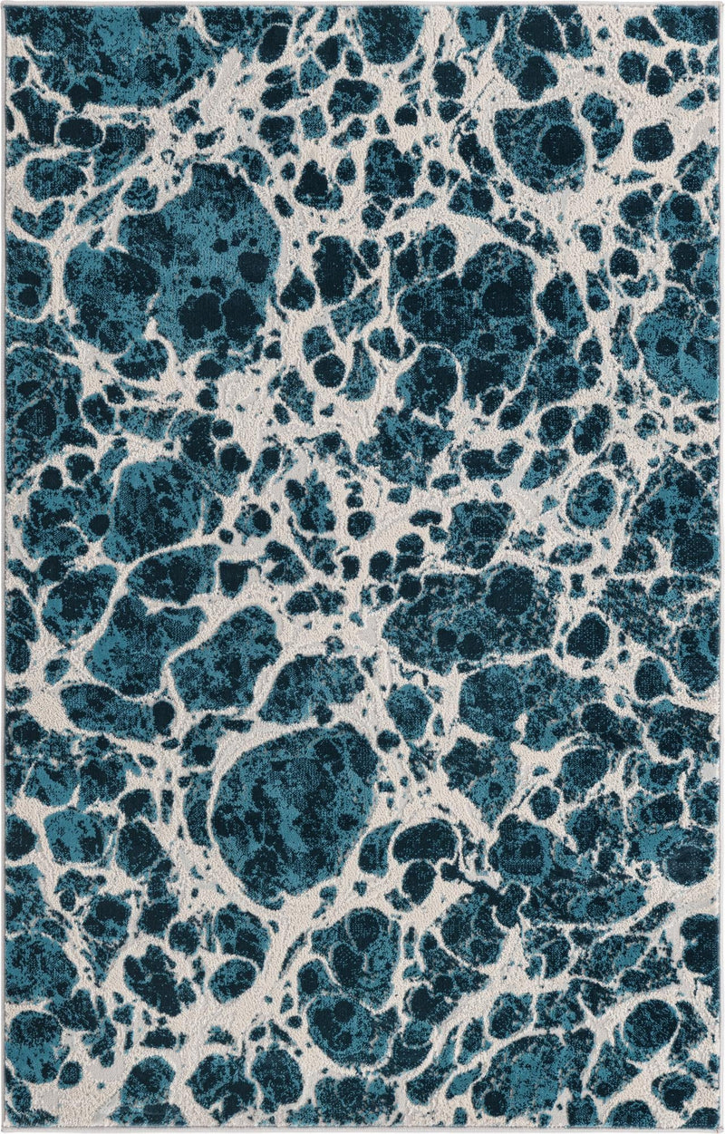 Serenity Sands Collection Area Rug -  Pebblebeach Rectangle Blue  lifestyle 3