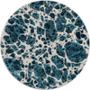 Serenity Sands Collection Area Rug -  Pebblebeach Round Blue  lifestyle 45