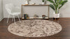 Serenity Sands Collection Area Rug -  Pebblebeach Round Brown  lifestyle 60