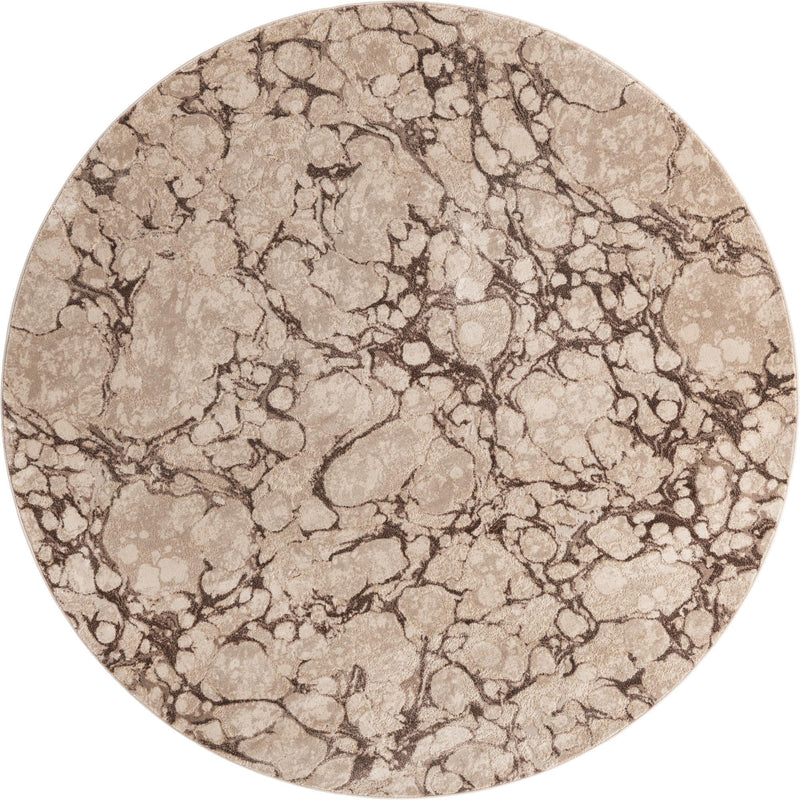 Serenity Sands Collection Area Rug -  Pebblebeach Round Brown  lifestyle 40