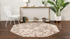 Serenity Sands Collection Area Rug -  Pebblebeach Octagon Brown  lifestyle 61