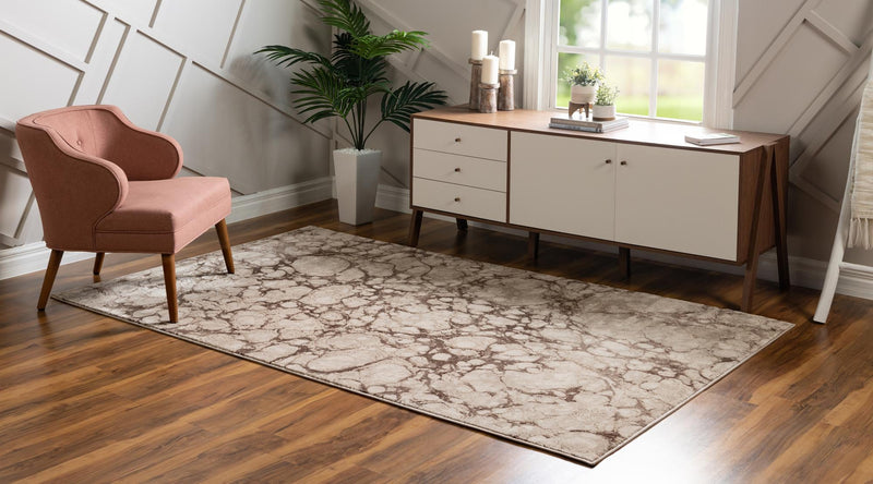 Serenity Sands Collection Area Rug -  Pebblebeach Rectangle Brown  lifestyle 8