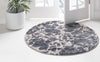 Serenity Sands Collection Area Rug -  Pebblebeach Round Gray  lifestyle 67