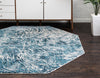 Serenity Sands Collection Area Rug -  Quietshore Octagon Blue  lifestyle 42