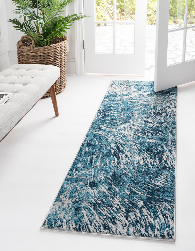 Serenity Sands Collection Area Rug -  Quietshore Runner Blue  lifestyle 38