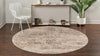 Serenity Sands Collection Area Rug -  Quietshore Round Brown  lifestyle 45