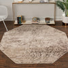 Serenity Sands Collection Area Rug -  Quietshore Octagon Brown  lifestyle 47