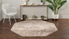 Serenity Sands Collection Area Rug -  Quietshore Octagon Brown  lifestyle 65