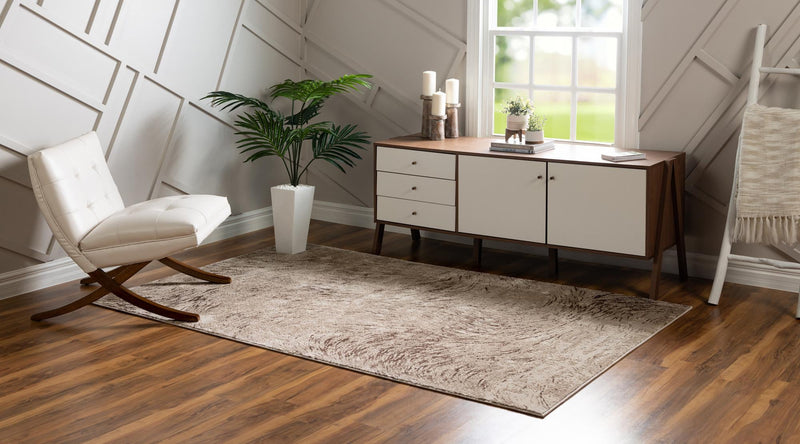 Serenity Sands Collection Area Rug -  Quietshore Rectangle Brown  lifestyle 5