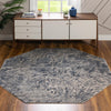 Serenity Sands Collection Area Rug -  Quietshore Octagon Gray  lifestyle 40