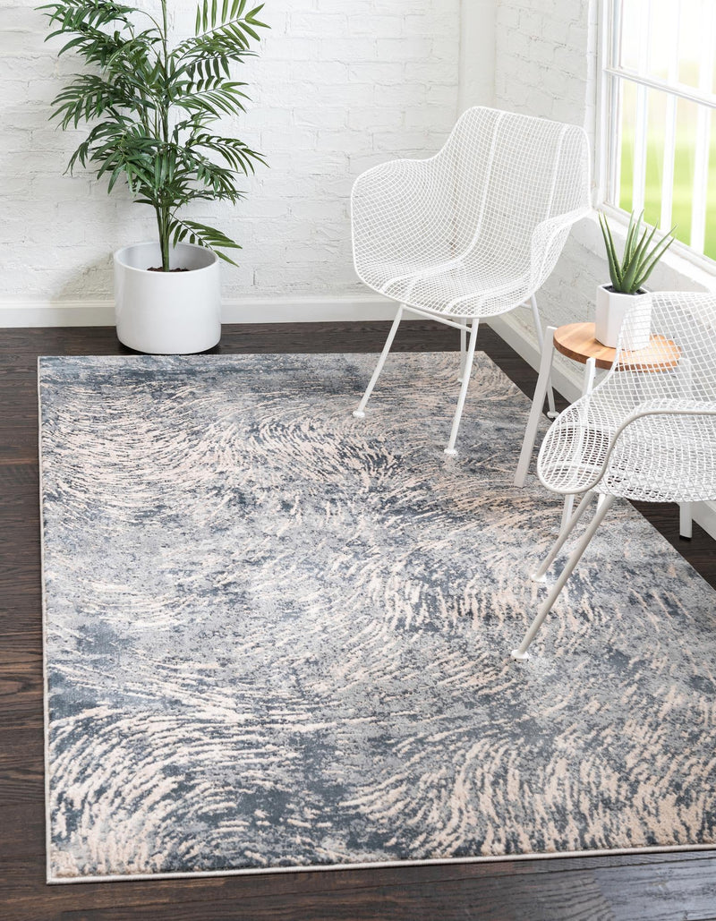 Serenity Sands Collection Area Rug -  Quietshore Rectangle Gray  lifestyle 5