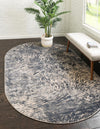 Serenity Sands Collection Area Rug -  Quietshore Oval Gray  lifestyle 49