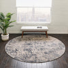 Serenity Sands Collection Area Rug -  Quietshore Round Gray  lifestyle 50