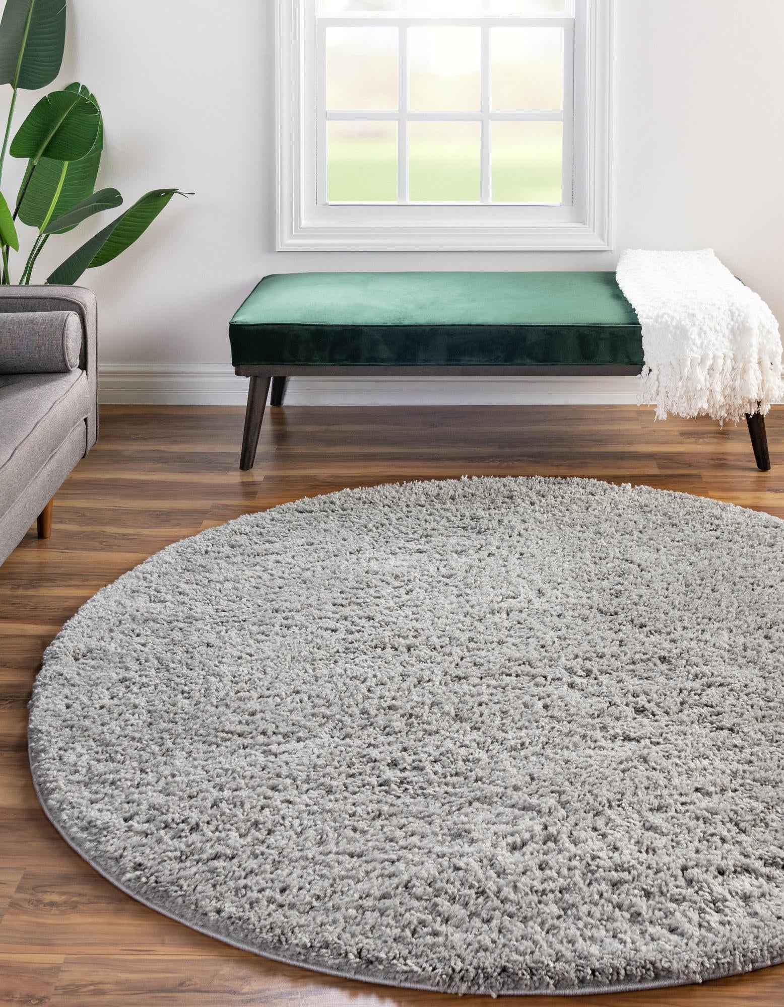 Cozy Comfort Shag Collection Area Rug - Hearthside (Light Gray)