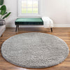 Cozy Comfort Shag Collection Area Rug - Hearthside (Light Gray) Round Light Gray  lifestyle 40