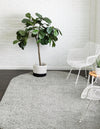 Cozy Comfort Shag Collection Area Rug - Hearthside (Light Gray) Oval Light Gray  lifestyle 15