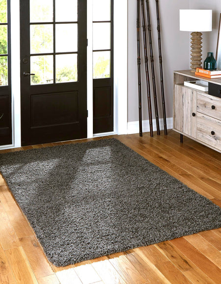 Cozy Comfort Shag Collection Area Rug - Hearthside (Dark Gray)