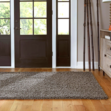 Cozy Comfort Shag Collection Area Rug - Hearthside (Dark Gray)