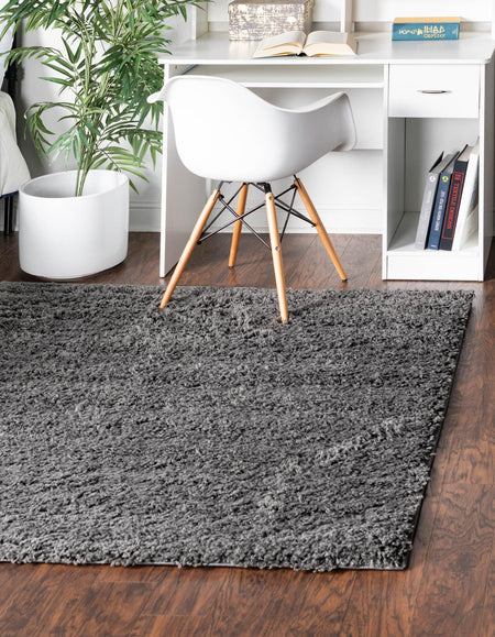 Cozy Comfort Shag Collection Area Rug - Hearthside (Dark Gray)