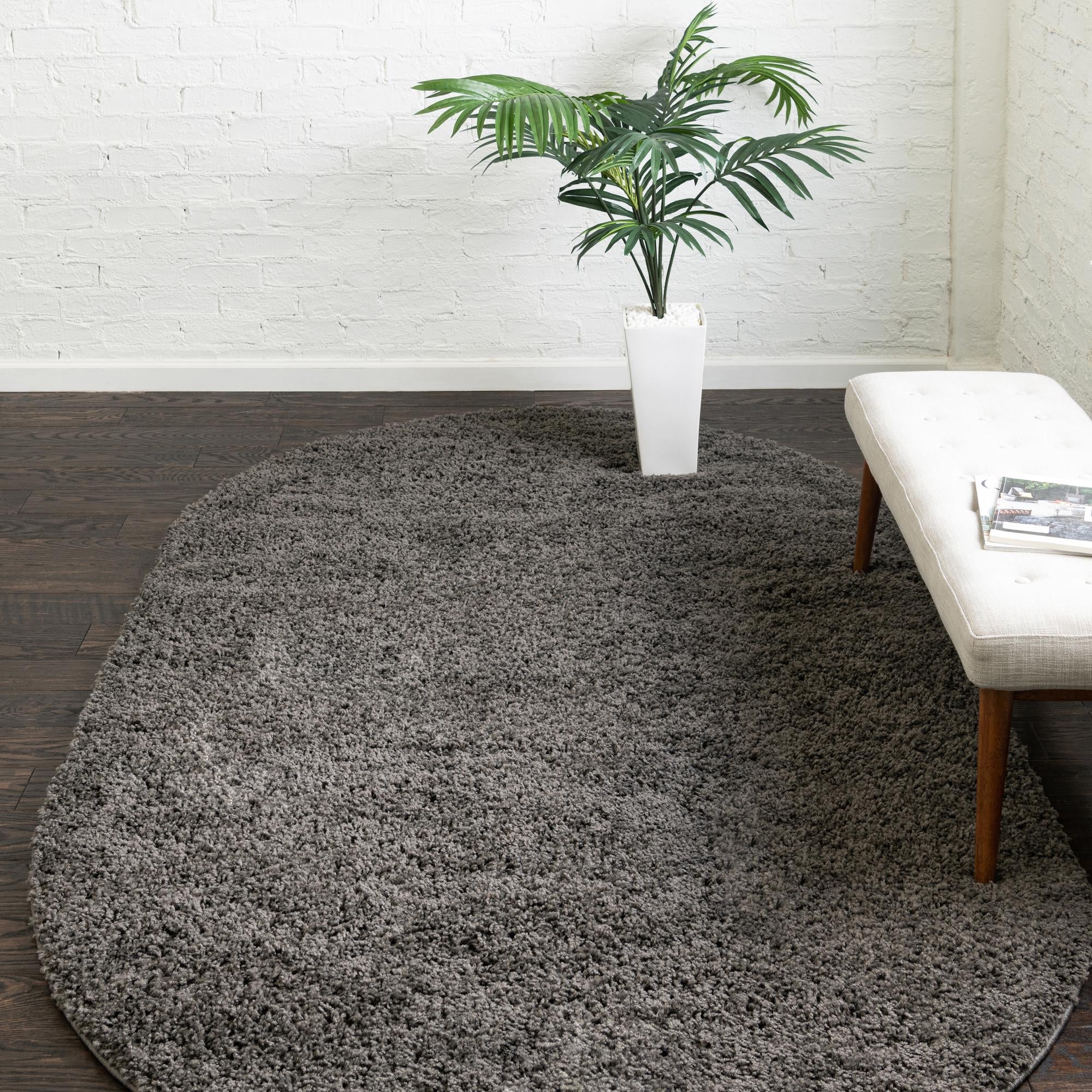 Cozy Comfort Shag Collection Area Rug - Hearthside (Dark Gray)