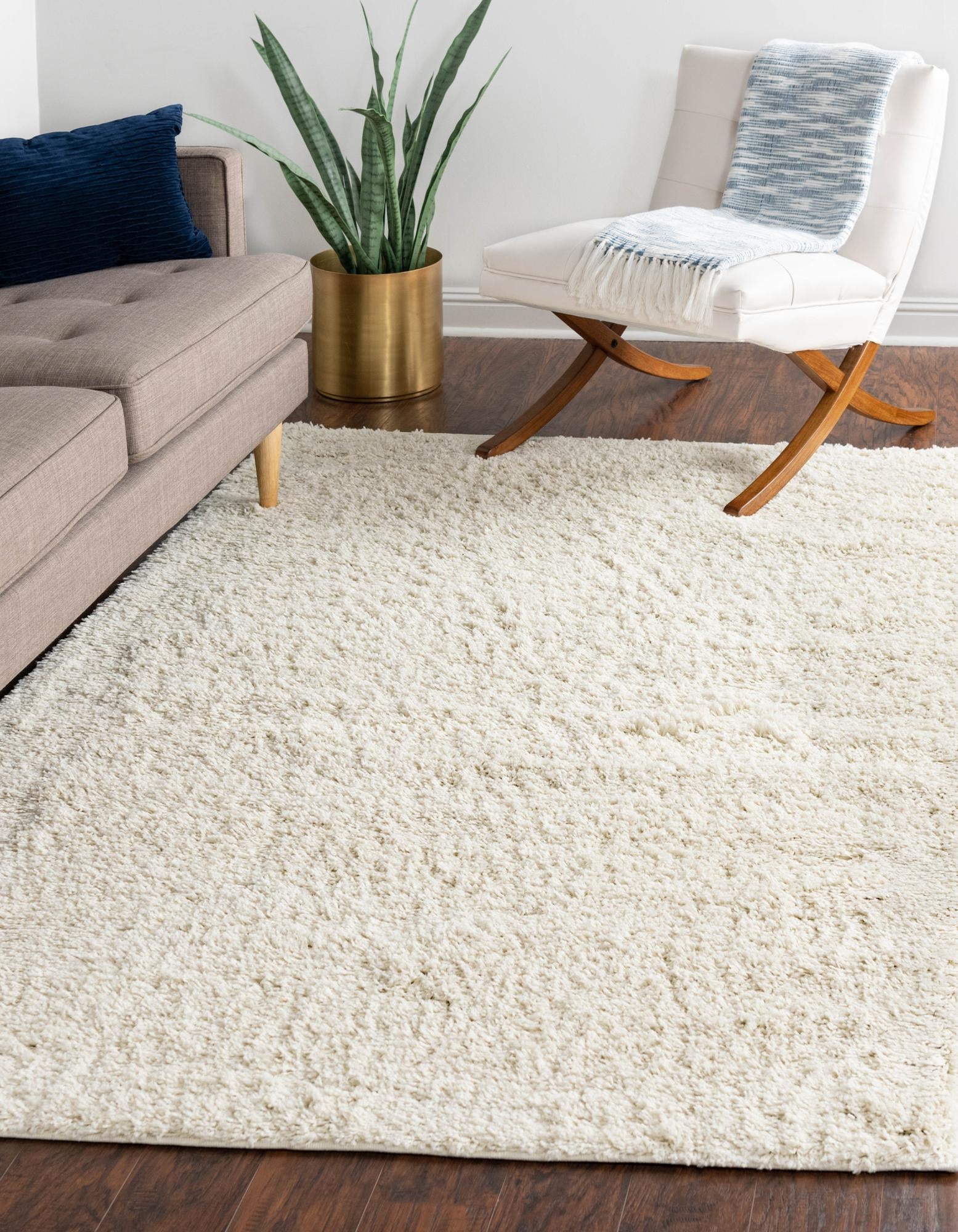 Cozy Comfort Shag Collection Area Rug - Hearthside (Ivory)