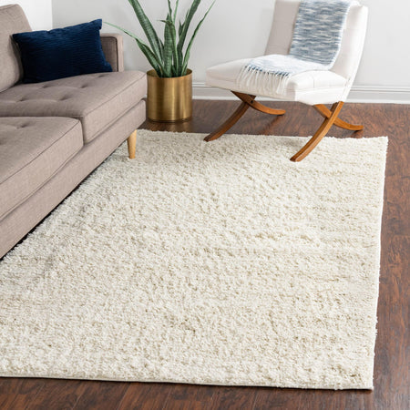 Cozy Comfort Shag Collection Area Rug - Hearthside (Ivory)