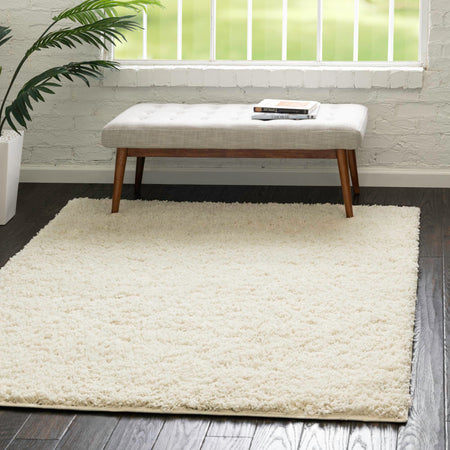 Cozy Comfort Shag Collection Area Rug - Hearthside (Ivory)