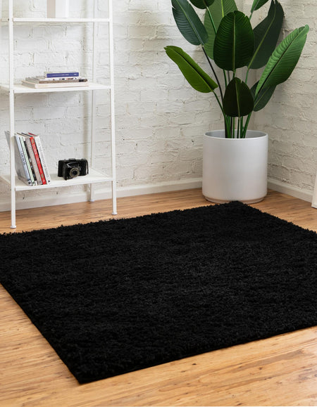 Cozy Comfort Shag Collection Area Rug - Hearthside (Black)