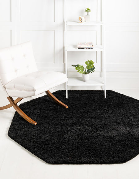 Cozy Comfort Shag Collection Area Rug - Hearthside (Black)