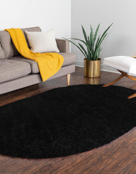 Cozy Comfort Shag Collection Area Rug - Hearthside (Black)