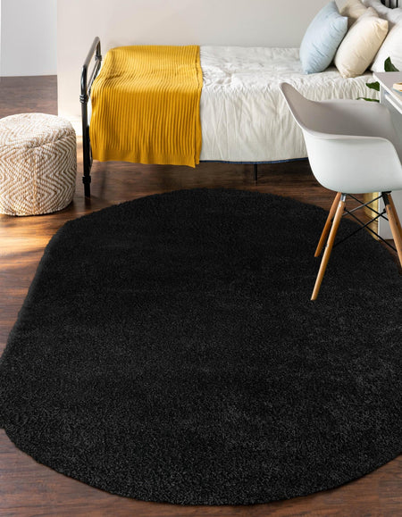 Cozy Comfort Shag Collection Area Rug - Hearthside (Black)