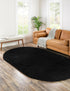 Cozy Comfort Shag Collection Area Rug - Hearthside (Black)