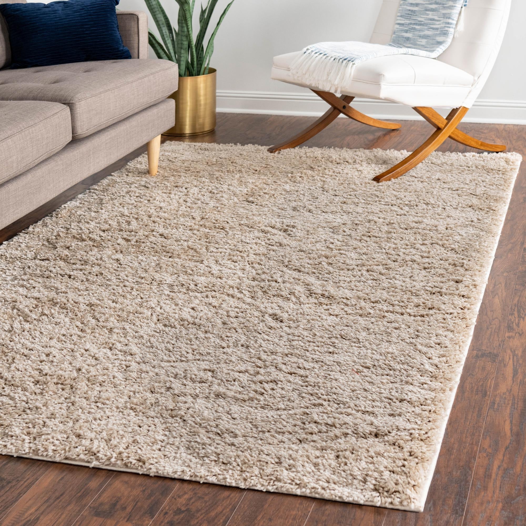 Cozy Comfort Shag Collection Area Rug - Hearthside (Taupe)