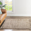 Cozy Comfort Shag Collection Area Rug - Hearthside (Taupe) Square Taupe  lifestyle 38